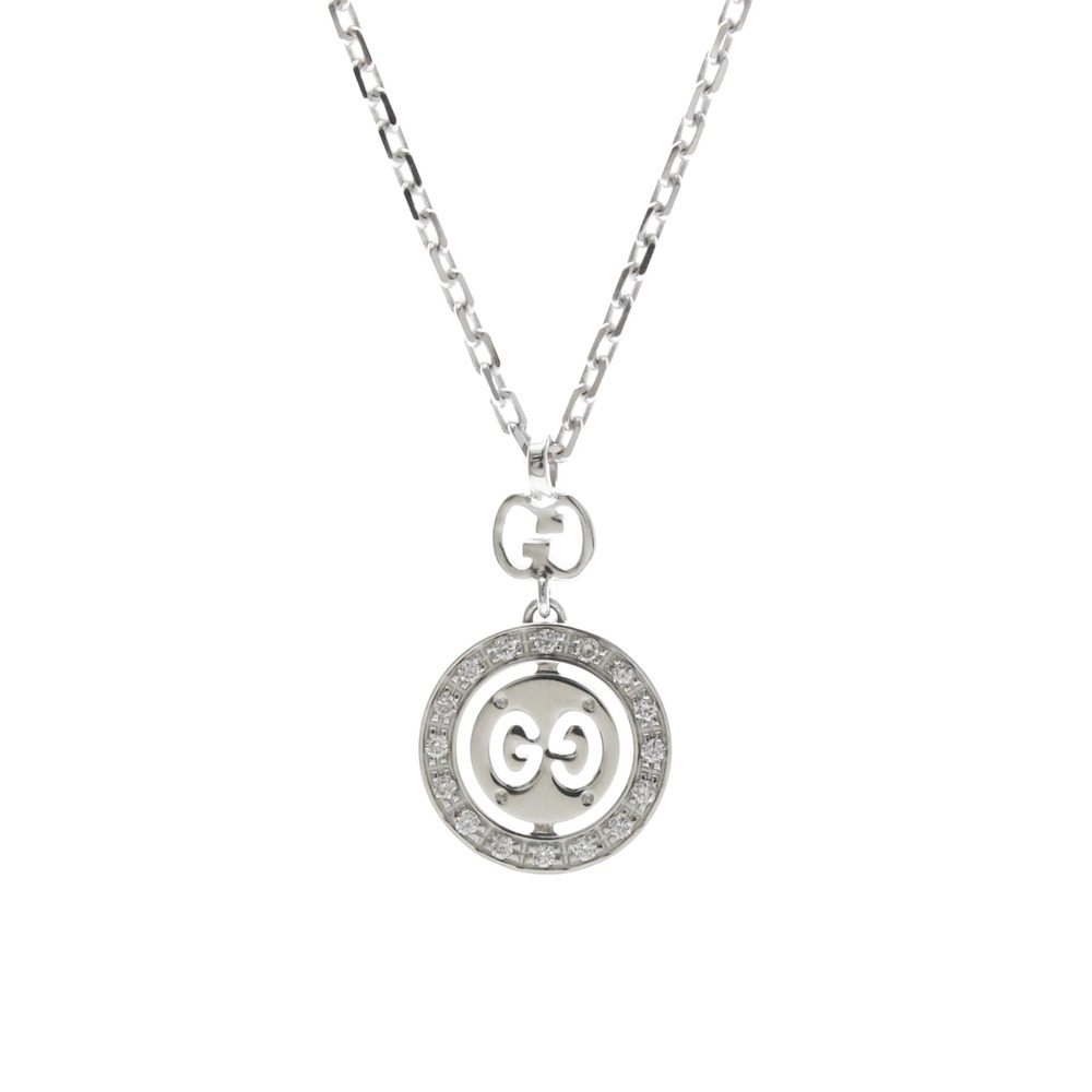 GUCCI 18k Silver Diamond Necklace